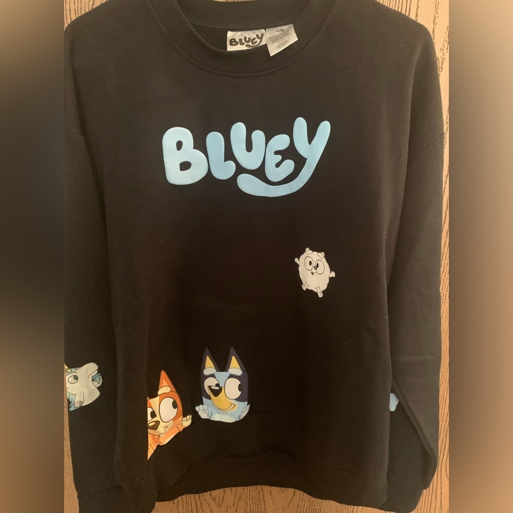 Kids Bluey Black Sweatshirt
